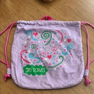 Girl Scout Purple Drawstring Bag